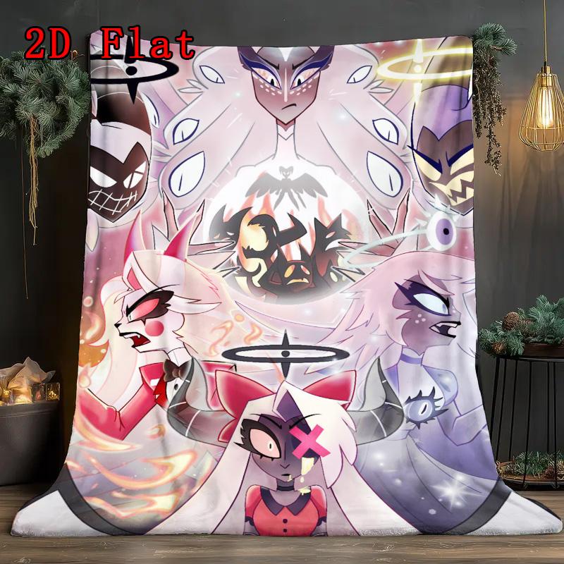 Hazbin Hotel 2D Flat Pattern Flannel Blanket High Quality All Seasons Warmth and Comfort Perfect for Christmas Gifts.PMT0914288