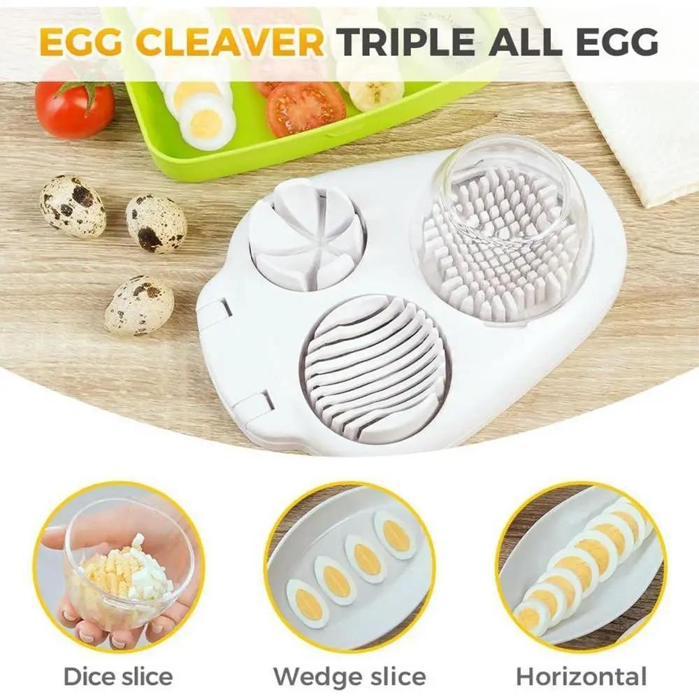 Manual Egg Cutter White Fruit Cutter Egg Cutting Tool Egg Slicer  Salad