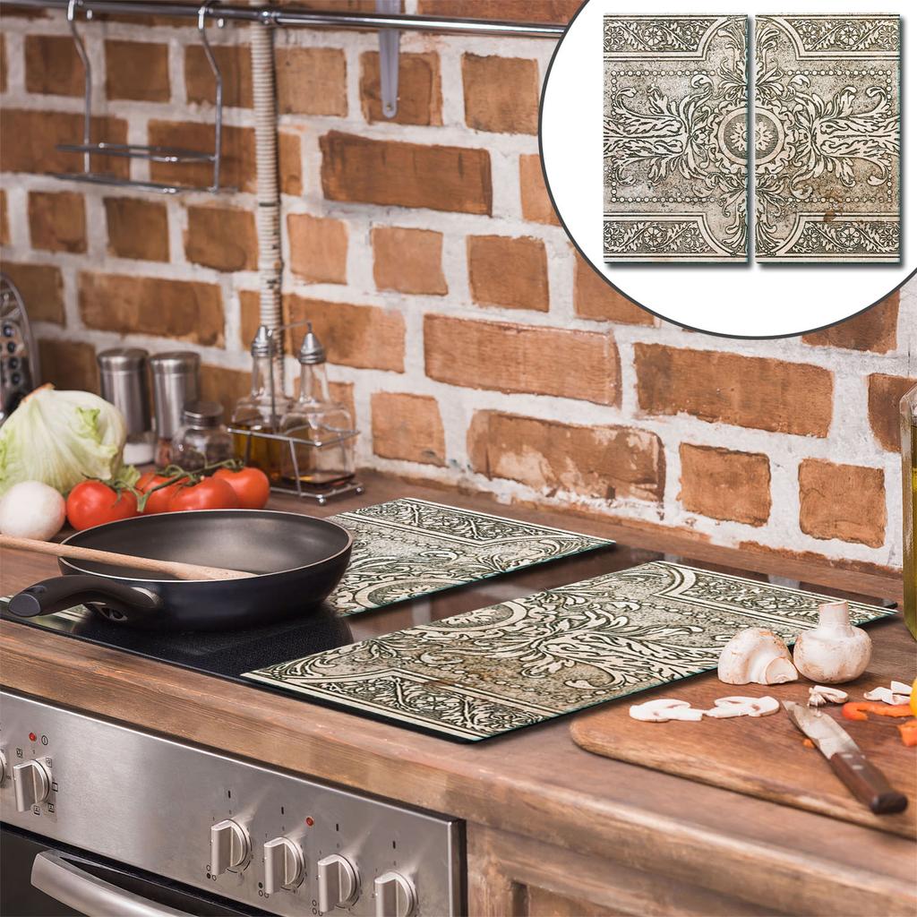 Glas-Schneidebrett 2x 30x52 Mosaik