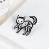 Creative Cartoon Personality Skull Cat Brooch Adorable Animal Style Pin For Everyone