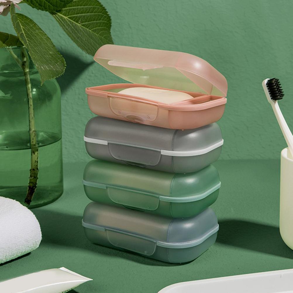 4 Buc Suport Cutie Portabil Material Ușor Capac Vas Accesorii Baie Recipient Săpun Călătorie Tavă Săpun Duș