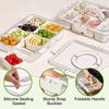 4/8 Vakken Snackdoos Container Draagbaar Reis Koelkast Voedsel Opbergdoos, Snack Organizer, Verdeelde Opbergcontainers Saladebox