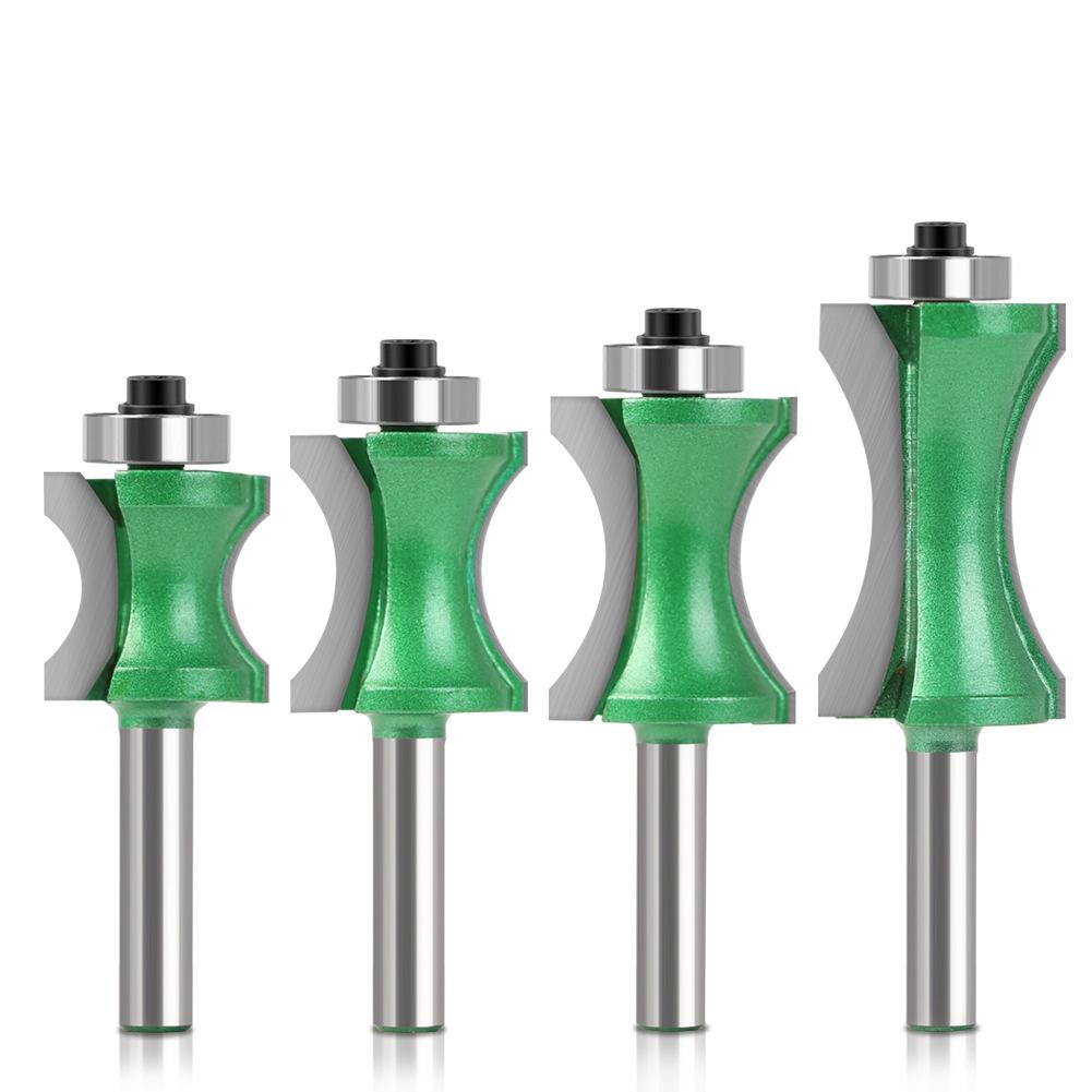 4-Piece Set of 8-handle Arc Cutter Woodworking Milling Cutter Flat Bottom Arc Cutter Arc Cutter Arc Cutter Woodworking Milling Cutter Slotting Cutter