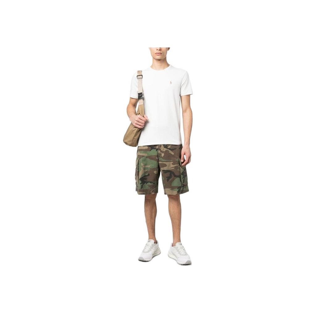 Polo Ralph Lauren SS23 T-shirt a maniche corte in cotone con logo ricamato Uomo Top Bianco 710671438-309