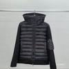 Mens Lightweight Down Jacket With Color-Block Design Stand Collar Hooded 50% Duck Fill Warm Casual Outerwear