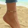 Fashion Infinity Love Symbol Handmade Anklet Minimalist Black Glass Bead Anklet Stylish Women Foot Accessories