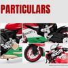 1:9er Maßstab H2R 1199 Motorrad Modell Spielzeug Gelenk Lenkung Stoßdämpfung Motorräder Sound Licht Modelle Geschenke für Kinder Jungen