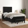 Exclusive House - Bed Slat Base with Mattress Black 120x200 Cm Velvet