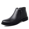 Leather Chelsea Boots Men Shoes Warm Shoes Zipper Cowhide Leather Booties Mens Ankle Boots Fashion Ankle Boots Vintage Brogue