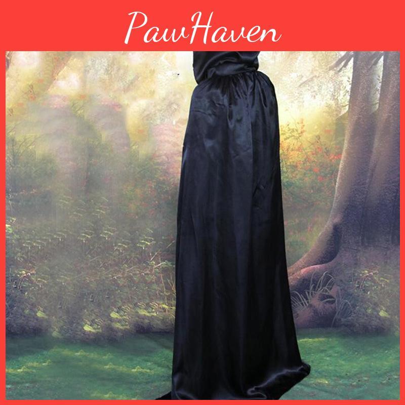 Halloween Cloak Cosplay Grim Reaper Vampire Witch Wizard Robe Party Adult Children Black Cloak Cape