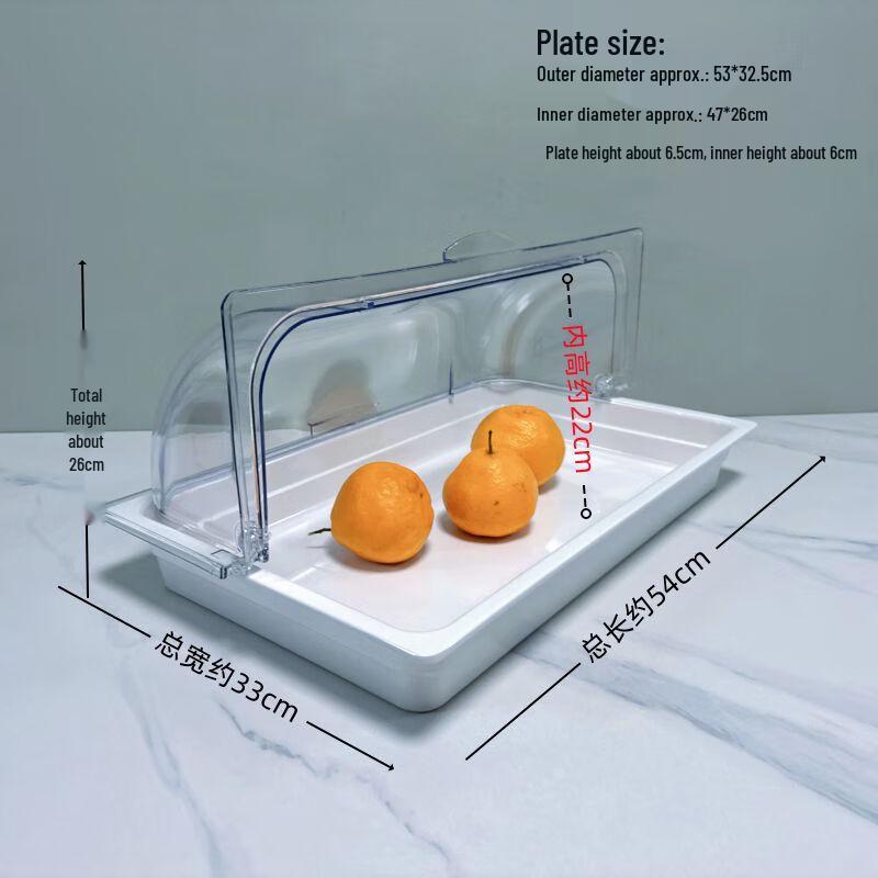 European Style Transparent Food Display Plate with Lid