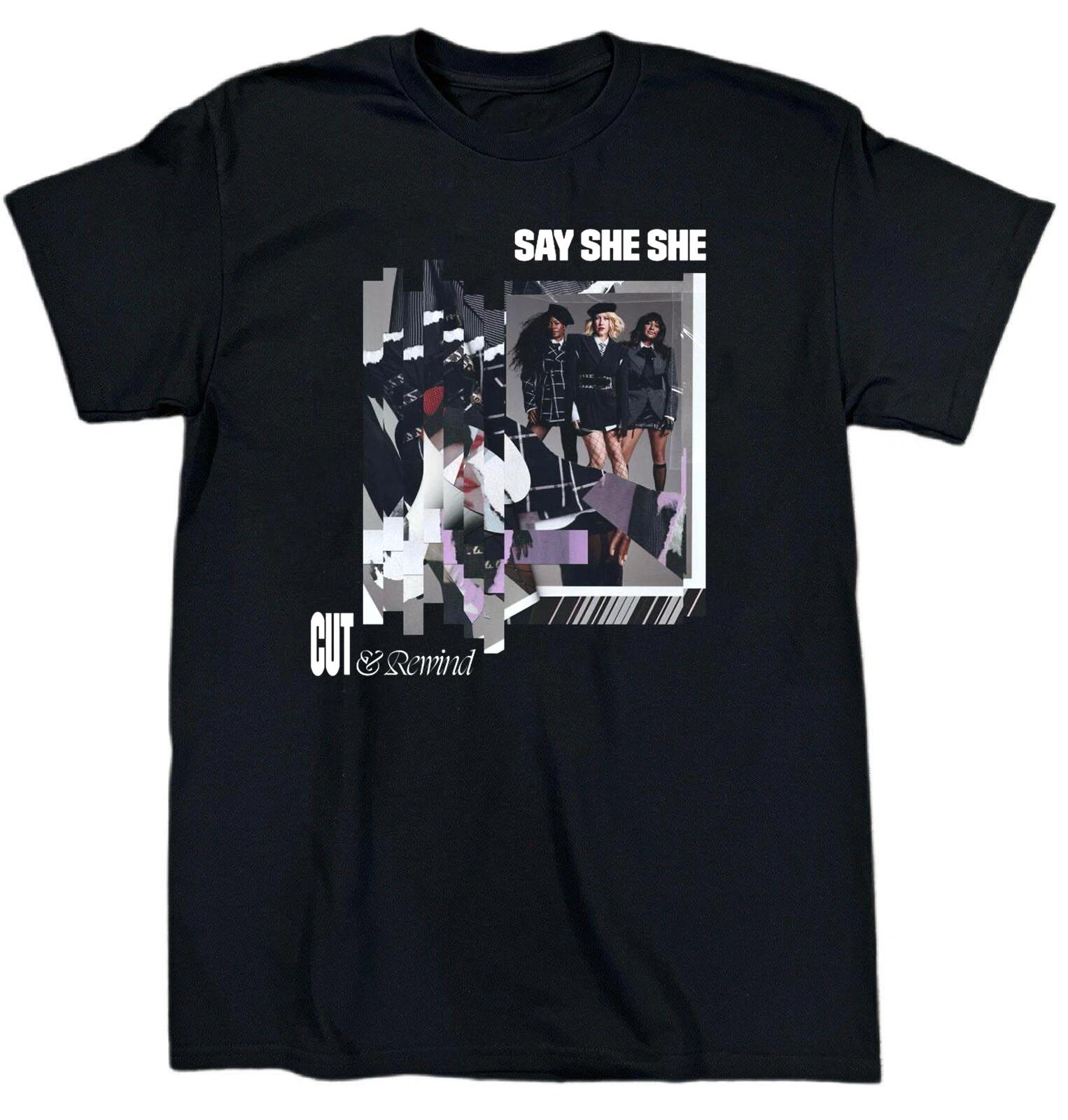 Say She She Band Album For Fans Heavy Cotton Black T Shirt S-5XL TR589 XXXL