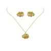 Exquisite Irregular Geometric Leaf Texture Jewelry Set: Love Earrings & Necklace