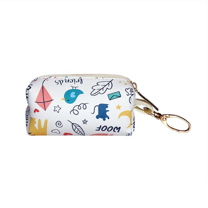Dog Poop Bag Holder for Leash Doggie Waste Bag Dispenser Soft Fabric Dog Poop Bag Dispenser