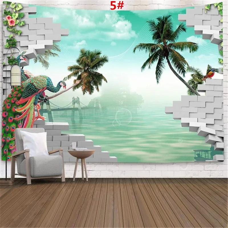 Home Decor Tapestry Beautiful Landscape Sunlight Through Forest Wall Sofa Bedroom Dorm