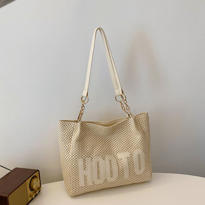 

Большая вместимость модная соломенная сумка весенняя универсальная сумка через плечо подмышкой сумка-тоут