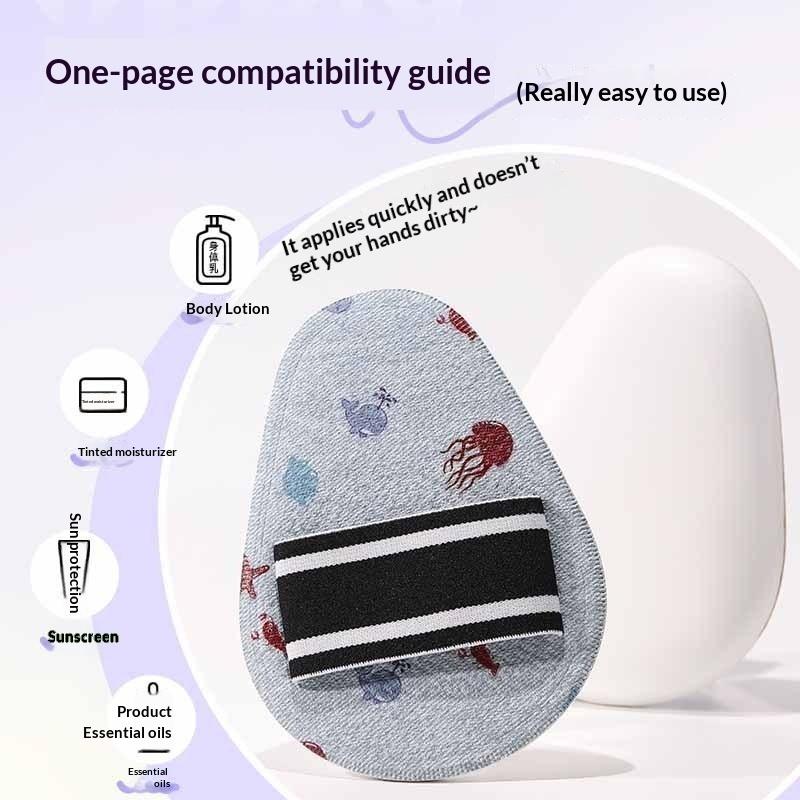 Extra Large Lotion Sunscreen Ointment Applicator Soft Leather Surface Puff Body Cleaner Shower Brush Sunscreen Applicator