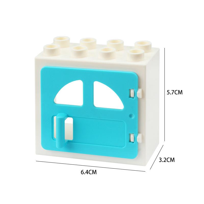 Big Size DIY Building Blocks Window Doors And Household Bulk Parts Model Compatible Large Bricks Toys Accessories Kids Toy Gifts
