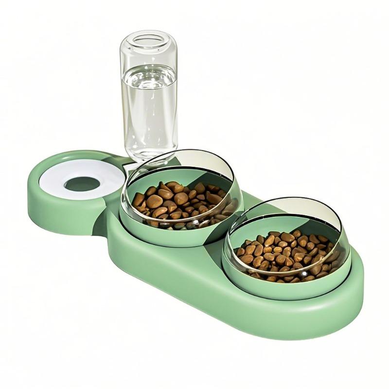 Cat Bowl, Pet Bowl, Cat Automatic Water Dispenser, Feeder, Double Bowl Integrated, Dog Bowl, Anti-tipping Food Basin
