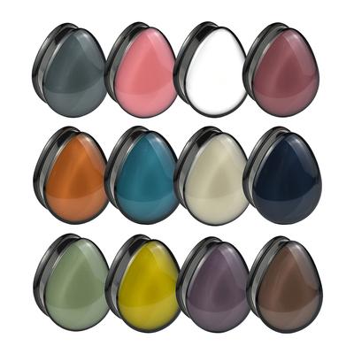 2 stuks Waterdruppelvorm Oor Gauge Tunnels Pluggen Acryl Oorrekker Expander Body Piercing Sieraden 8-30mm