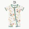Baby Bamboo Fiber Romper - All-Over Print Short Sleeve Crawling Suit