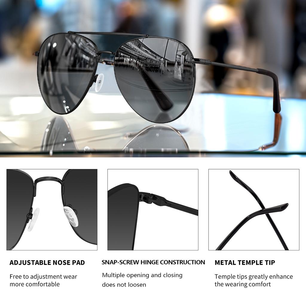 MAXJULI XL Size Extra Large Sunglasses for Daily Use 148 MM for Big Wide Heads Men Metal Eyeglasses for Daily Wear 8814