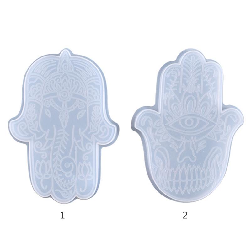 Aroma Plaster Silicone Mold Handicrafts Soap Candle Resin Casting Mold DIY Handmade Cool Hand of Fatima Ornaments Mold