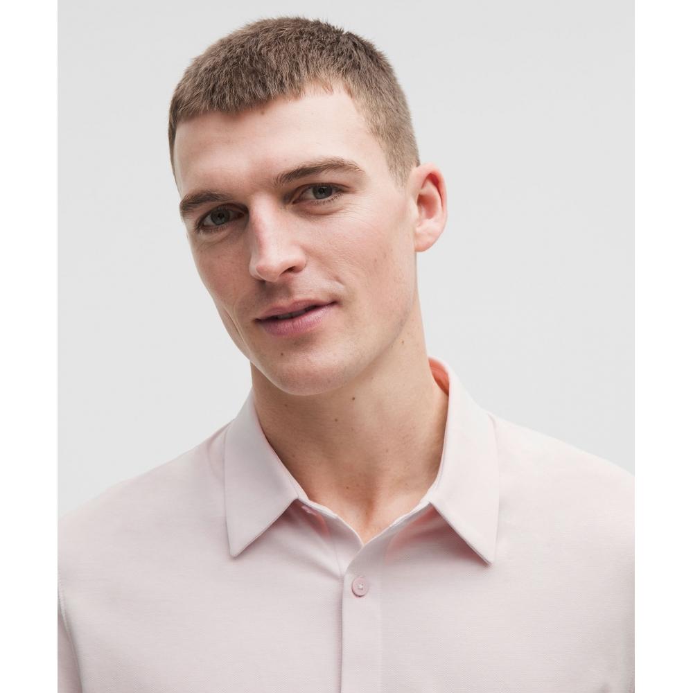 Lululemon Commission Long Sleeve Shirt  Pocket White Porcelain Pink