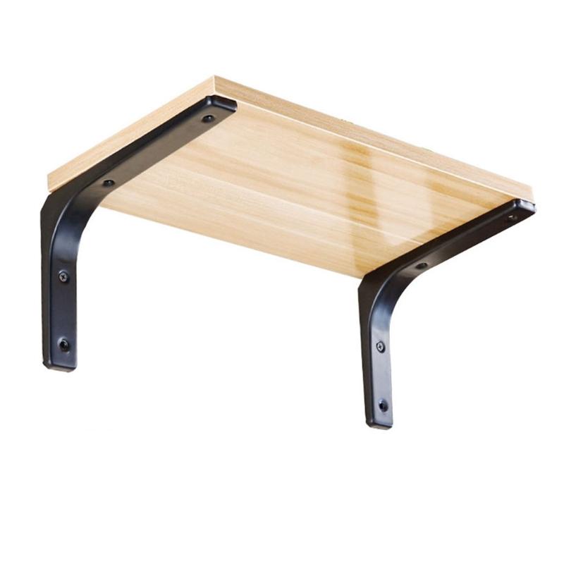 2 Pieces L-Shape Floating Shelf Brackets Invisible Shelf Support Right Angle Metal Wall Mounted Brackets Easy to Install