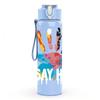 1PC Colorful Handprint Pattern 750ml Color Plastic Sports Water Bottle Leakproof Flip Straw Lid Suitable for Sports Office Home Use