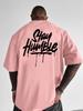 Stay Humble Graffiti Script Graphic Tee for Unisex Breathable 100 Cotton Perfect Summer Streetwear Trendy Urban Spray Paint Style