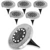 6X Solar LED Garden Lamp Ground-mounted Drive-over LED Disc