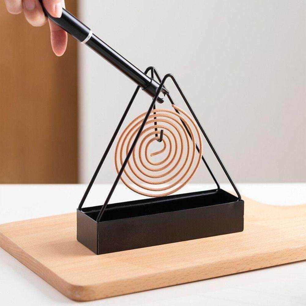 Triangular Shape Iron Mosquito Coil Holder Vertical Triangle Coil Tray Mosquito Incense Rack Patio