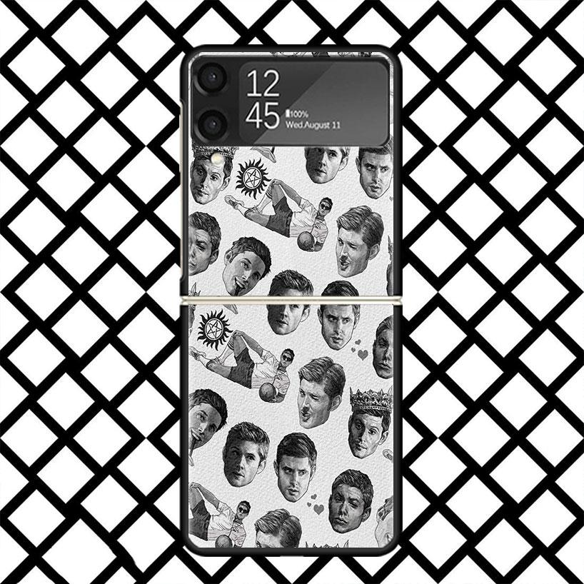 Babaite Supernatural SPN Dean And Sam Phone Case For Samsung Z Flip 7 6 5 4 3 Galaxy ZFLIP7 ZFlip6 5G Flip5 Flip4 Flip3 5g Black