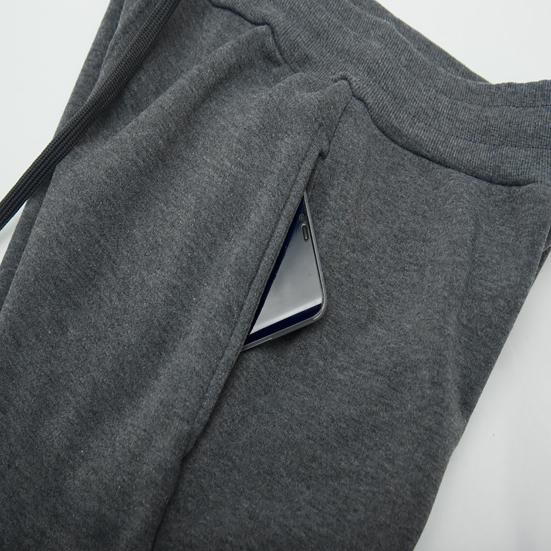 2Pcs/Set Long Sleeve Elastic Waist Mid-rise Thickened Sportswear Set Men Winter Solid Color Pockets Hooded Sweatshirt Pants Set Daily Clothing