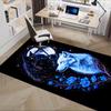 Wolf and Flowers Chair Mat: Office Carpet, Oversized Rug for Home Decor, Sofa Mat, Desk Pad Gift Suitable for Bedroom, Living Room, Various Rooms