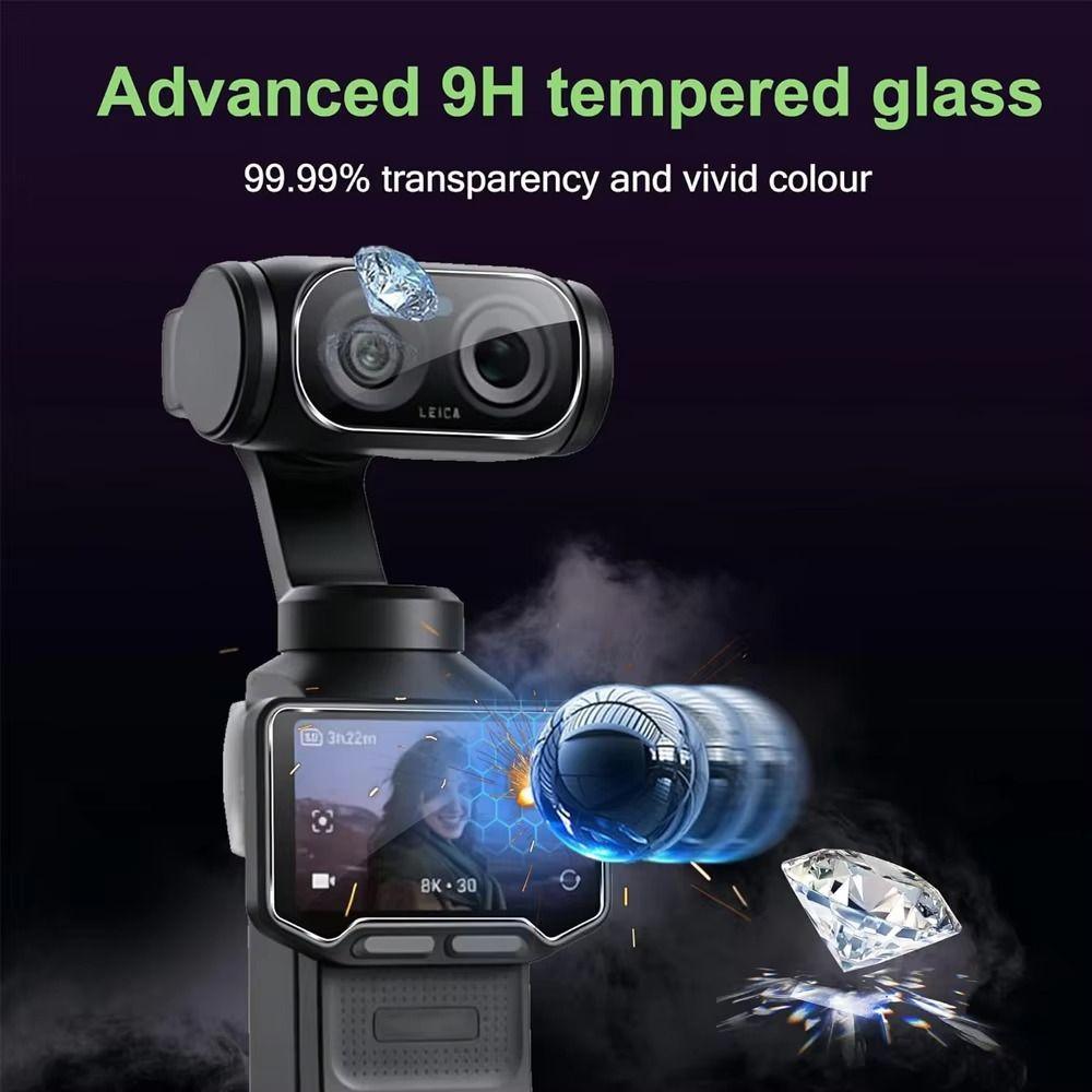 Tempered Glass Lens Films Protective Films for Insta360 Luna Ultra Gimbal Camera Accessories