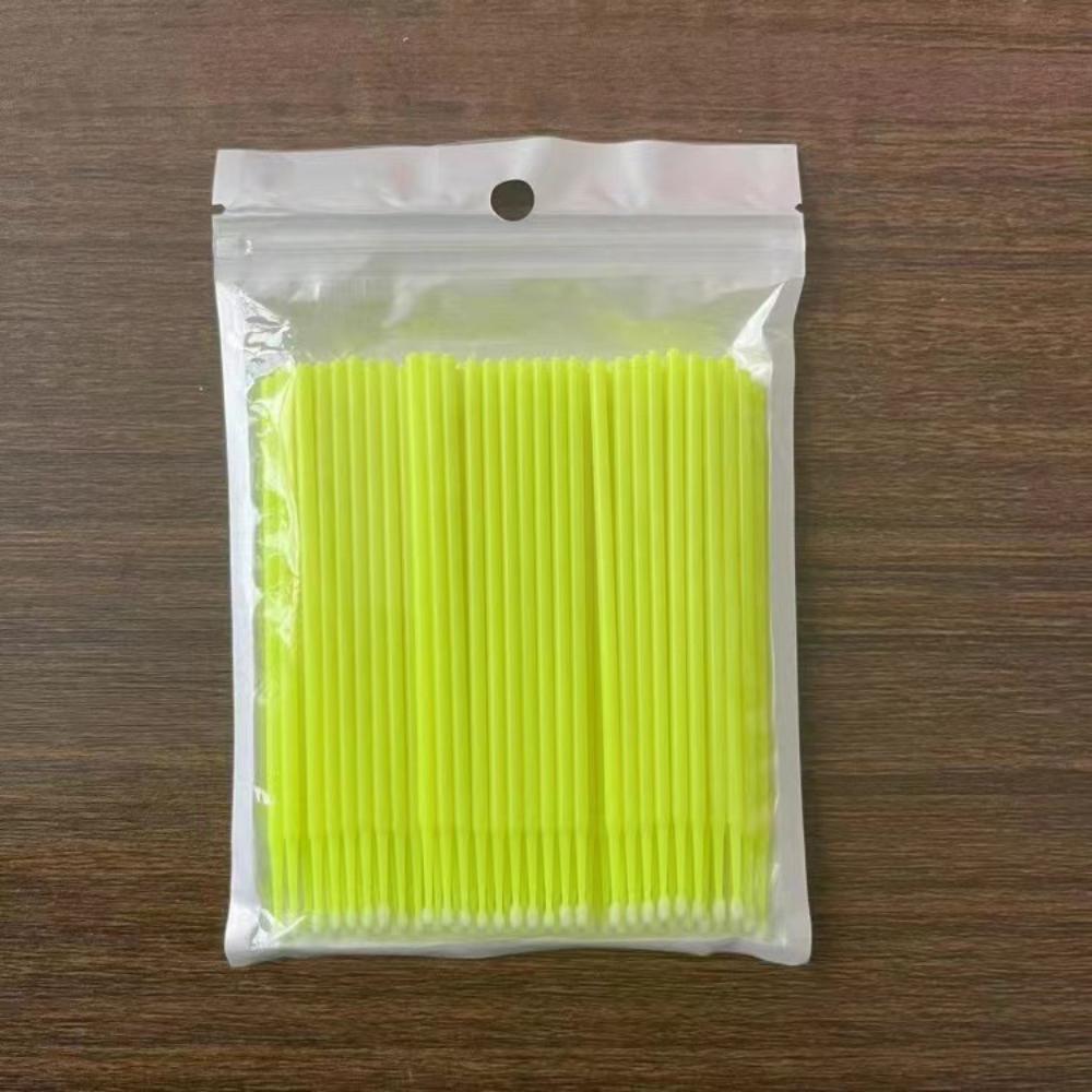 100PCS Disposable Eyelash Cleaning Brush Lip Brushes Micro Cotton Swab Eyelash Extension Individual Lash Removing Makeup Tool