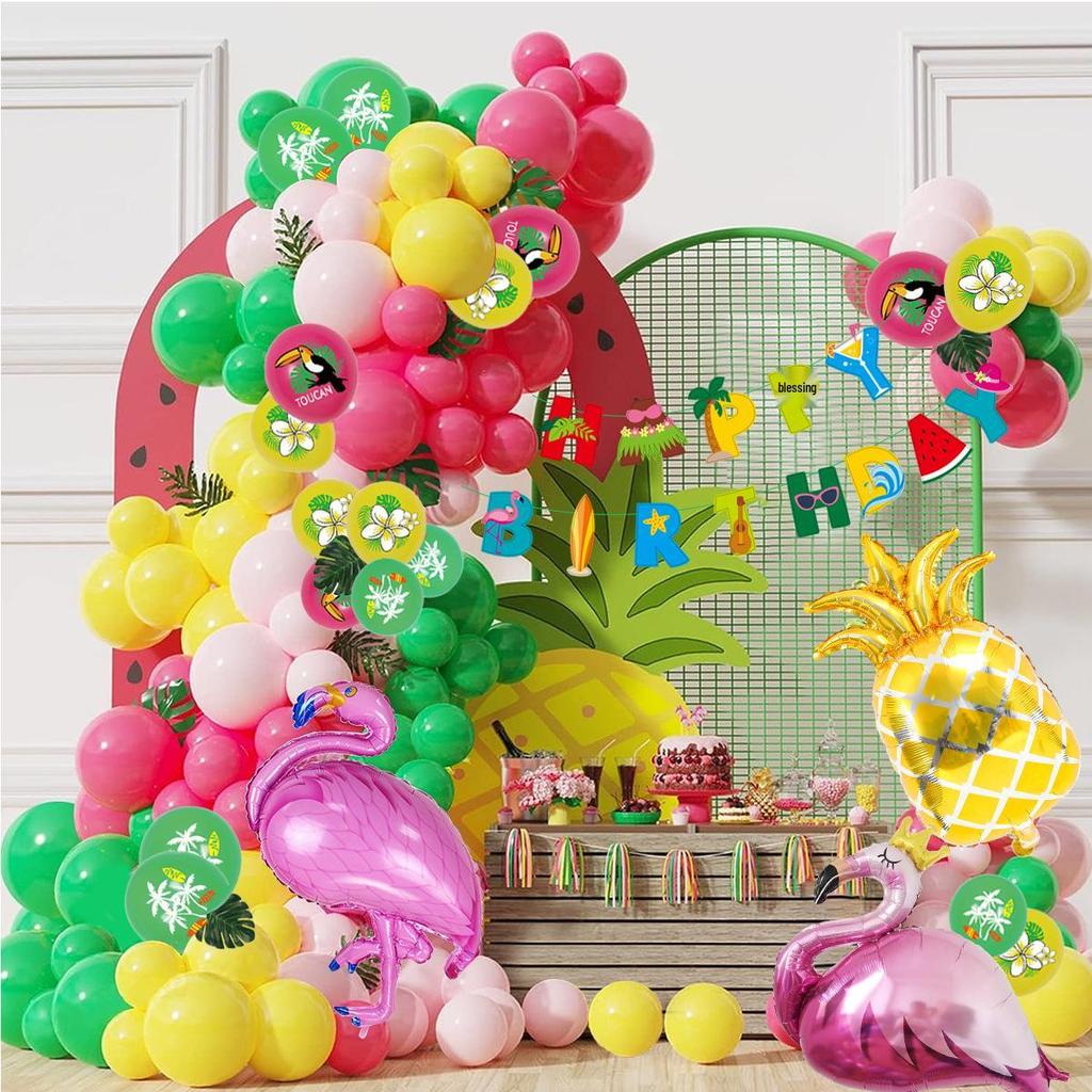 Hawaii Green Outdoor Party 10-inch Round Latex Balloons