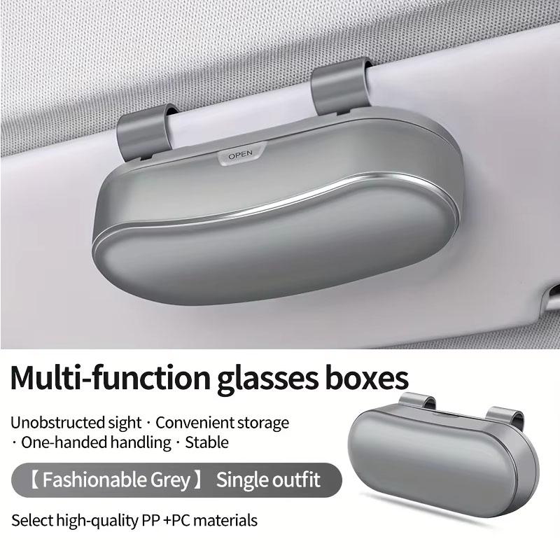 Auto-Brillenbox Tragbarer Auto-Sonnenbrillenhalter Halter für Autofahrer-Brillen Brillenetui Sonnenblende Multifunktionale Aufbewahrungsbox