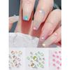 Multi-Colored Mermaid Bubble Beads For Nail Art,12 Grids Flat Bottom Pearlescent Rhinestones, Semi-Circular Manicure Beads, Nail Charms