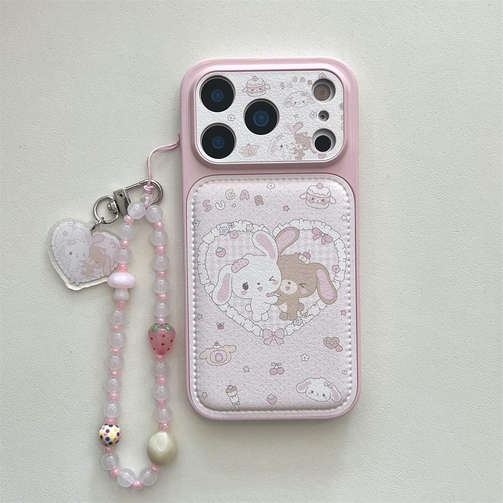 Cartoon Heart Rabbit iPhone 15/14 PRO/MAX Anti-Fall Case