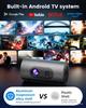 4K HD WiFi Android Smart Mini Projector Q8 with Mobile Power Connectivity
