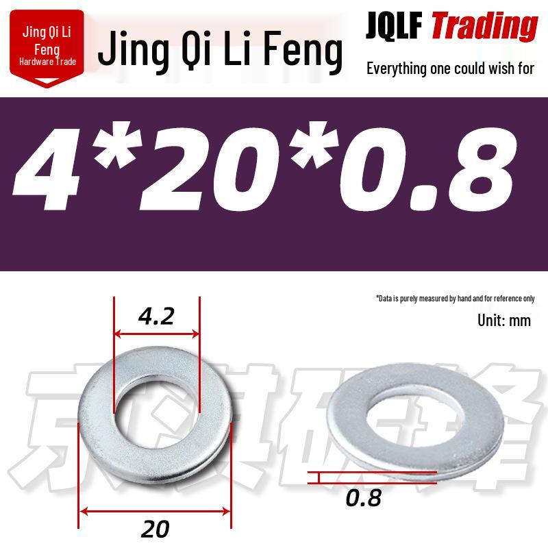 4.8 Grade Galvanized Flat Washer, M3-M14, Thickened Iron Gasket