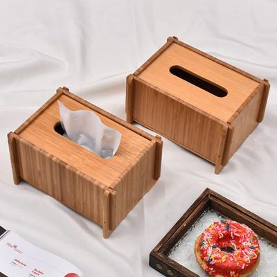 Multi Functional Desktop Tissue Storage Box Home Paper Box Wooden Paper Holder for Bathroom, Bedroom, Dinner Table, Office