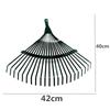 1 Pieza Rastrillo de Jardín Duradero de 22 Dientes para Jardineros Rastrillo para Cultivo de Césped Rastrillo para Hojas de Jardín Herramientas Confiables para Paisajistas