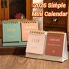 Double Row 2026 Desk Calendar Portable Daily Planner Simple Mini Calendar  Office School Supplies