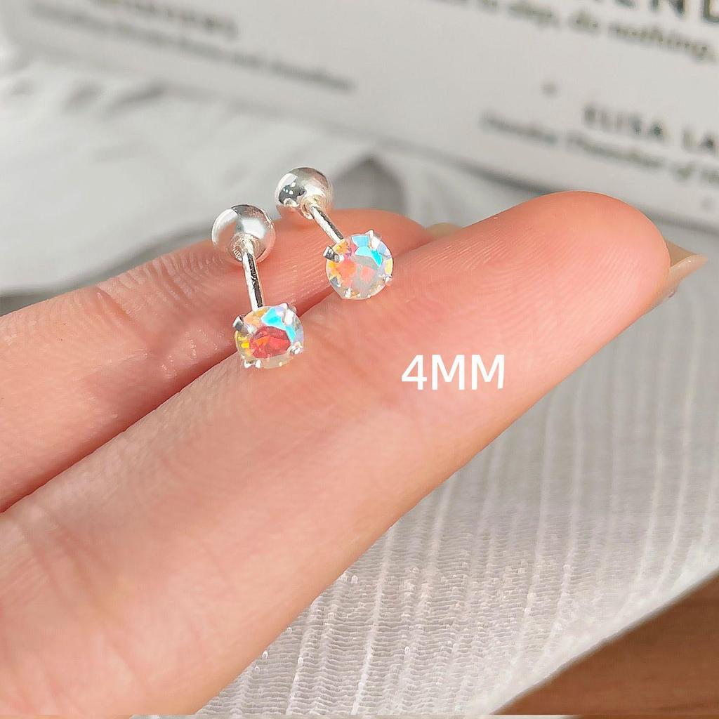 Lux Purple Zircon Spiral Earrings – Niche, No-Remove Design, Style with Personality