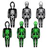 Luminous Halloween Skull Skeleton Child Cosplay Costume Jumpsuits Cloak Party