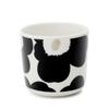 Marimekko Unikko Latte Mug, 200ml, Black/Silver, 72780-199 [Parallel Import]